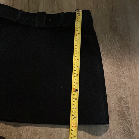 Vintage GUESS ❓ Navy blue velvet skirt w/ belt - size 8 - Picture 8 of 11